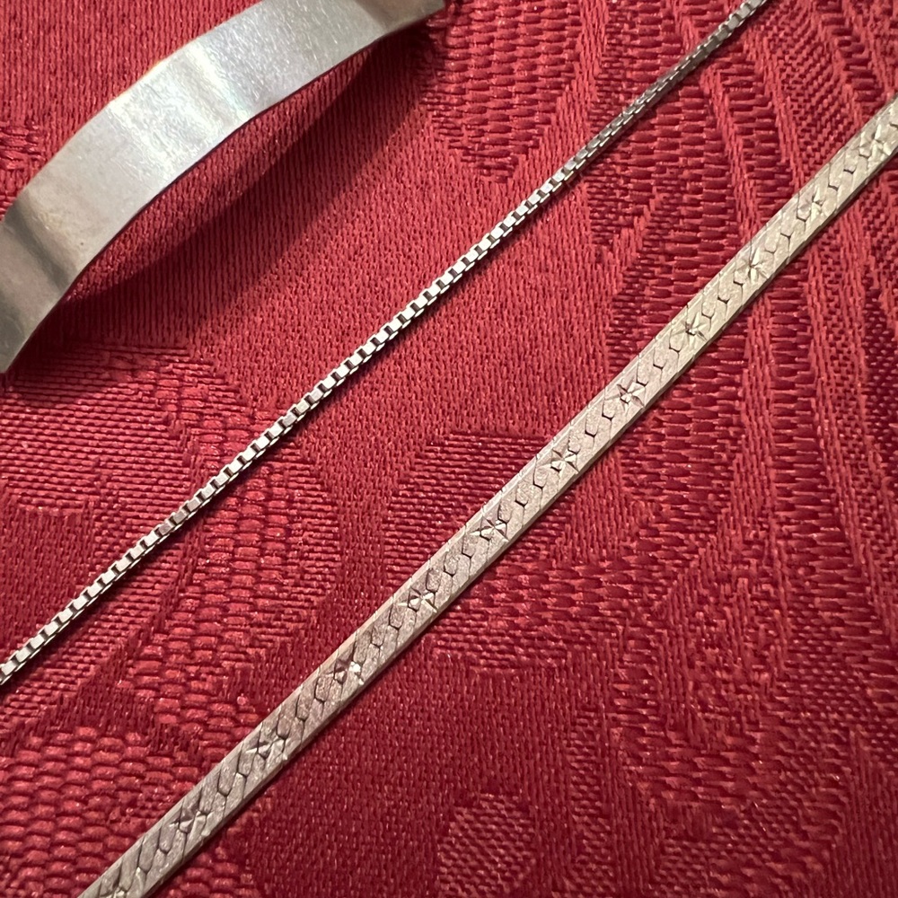 3 antique sterling silver bracelets Italy 925